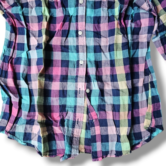 5️⃣ for 2️⃣5️⃣ Old Navy Plaid Flannel Button Up Long Sleeve - Picture 10 of 11